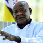 President Yoweri Museveni addressing a public event in Uganda, October 2025.